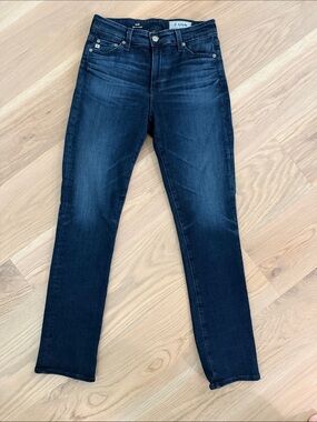 AG Adriano Goldschmied Mari High Rise Straight Jeans Dark Wash Size 27
